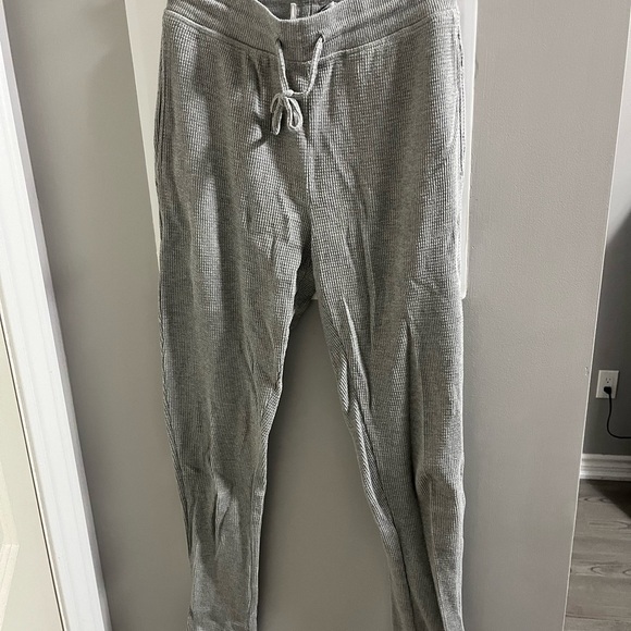 Gray Track Pants with Elastic Waistband and Tapered Legs - Picture 1 of 2